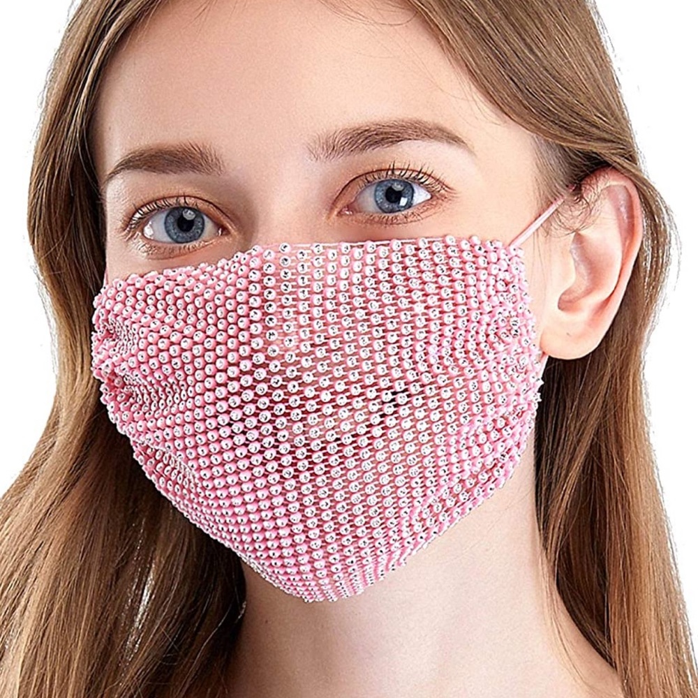Light Pink Bling Mask - Picture 2 of 9